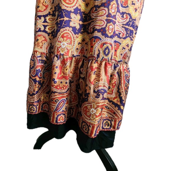 The Limited Boho Maxi Dress Hippie Paisley Festival 70s Flowy Tiered Floral Sz 0 - Picture 5 of 13